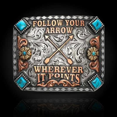 Follow Your Arrow Belt Buckle (In Stock)